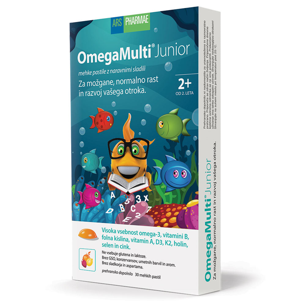 OmegaMulti Junior Ars Pharmae, mehke pastile (30 pastil)