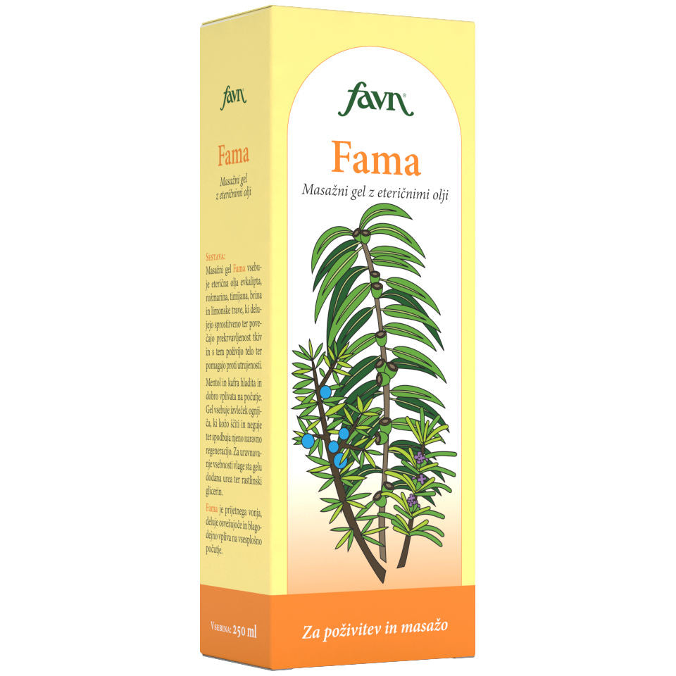 FAMA – masažni gel za poživljanje in masažo