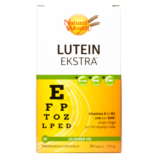 Natural Wealth Lutein extra + vitamini + DHK + cink, 30 kapsul