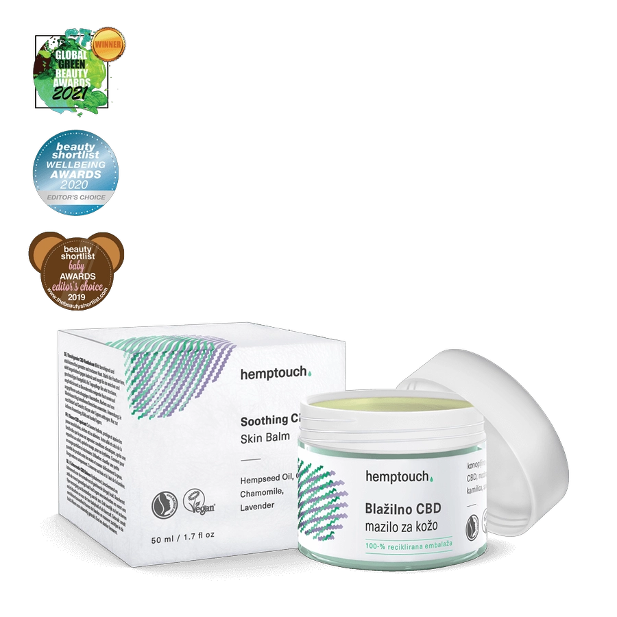 Umirujuća mast za kožu od ekstrakta cvjetova industrijske konoplje