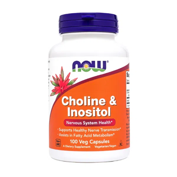 NOW, holin & inozitol, 100 vegetarijanskih kapsul