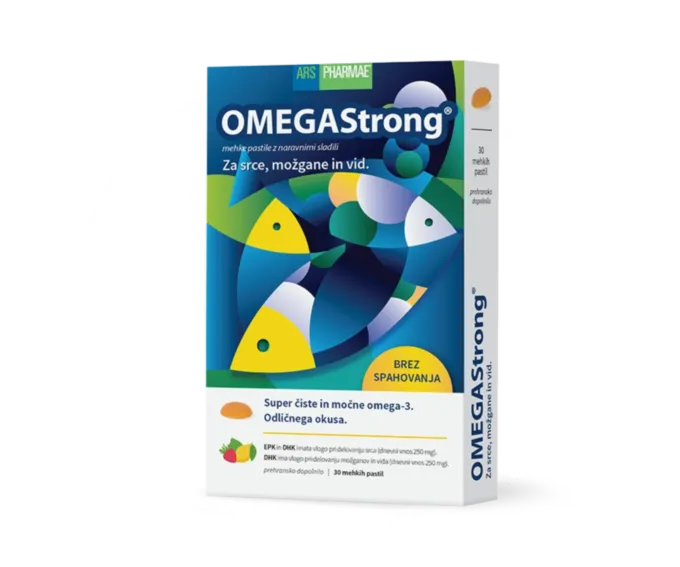 OMEGAStrong® mehke pastile z visoko vsebnostjo omega-3, 30 mehkih pastil