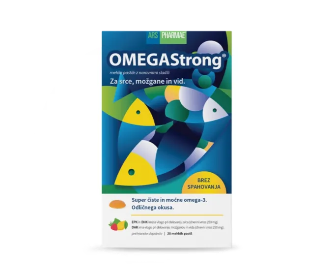 OMEGAStrong® mehke pastile z visoko vsebnostjo omega-3, 30 mehkih pastil