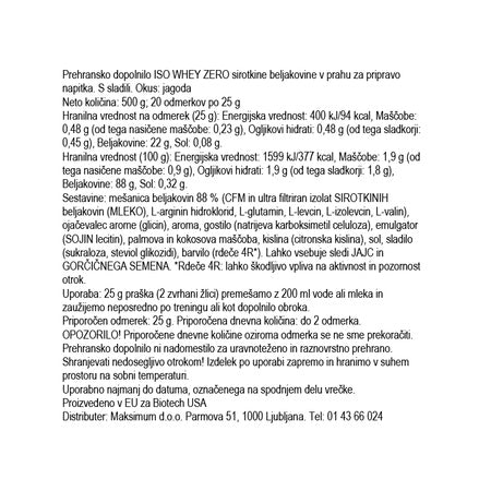 Iso Whey Zero 500 g