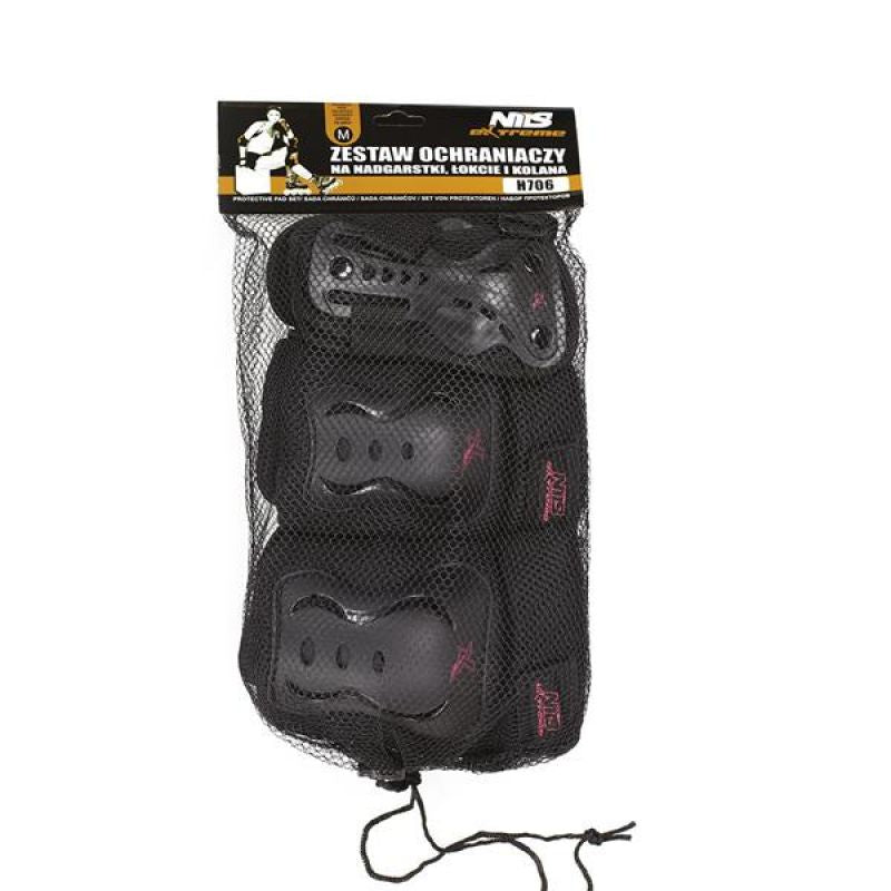 Protectors set Nils Extreme black and pink H706 rM