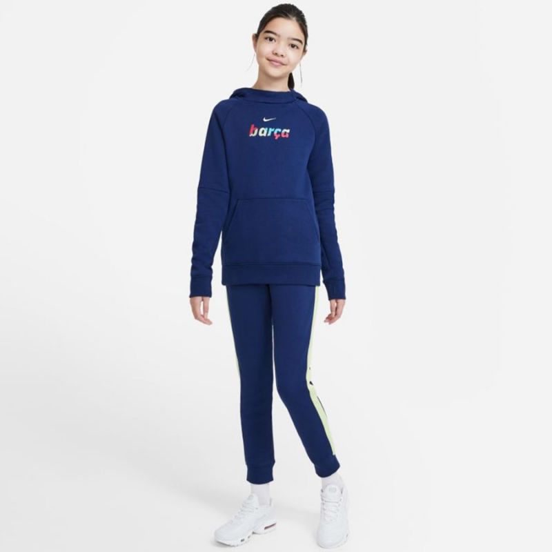Nike FC Barcelona Fleece Pullover Soccer Hoodie Jr CI9533 492
