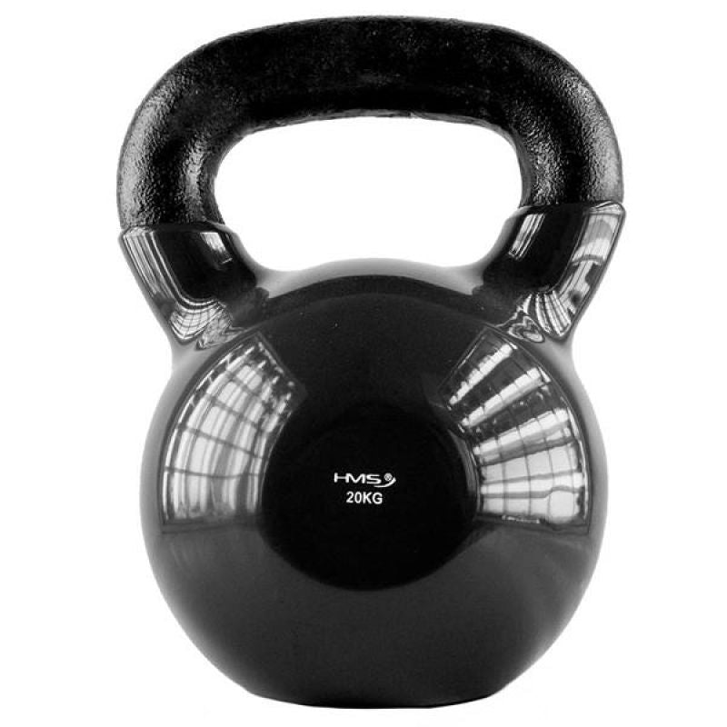 Pegla za kettlebell prekrivena vinil crnim HMS KNV20