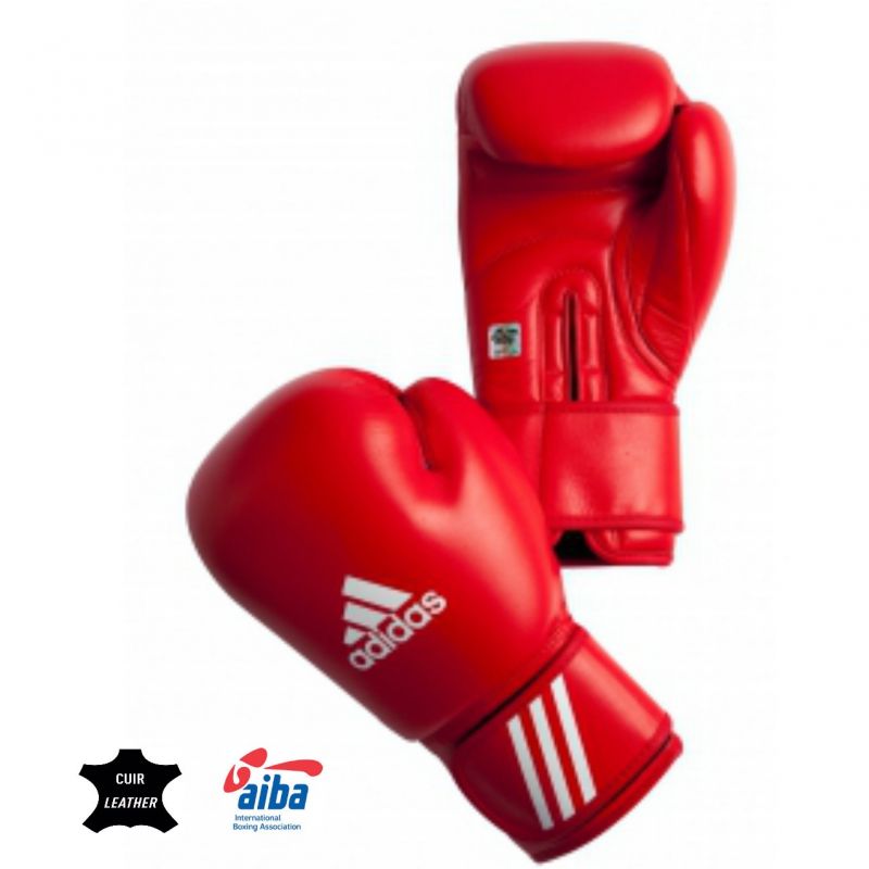 Adidas boksarske rokavice z AIBA odobritvijo rdeče