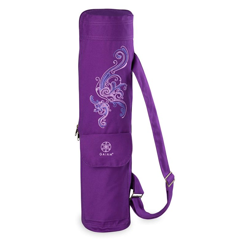 Gaiam Cover With Mat Strap Deep Plum 61338