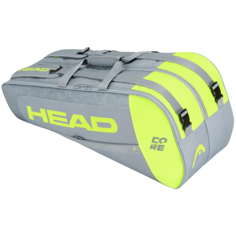 Head Core 6R Combi torba za tenis sivo-limeta 283401