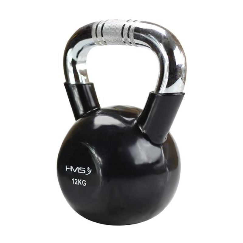 Kettlebell ručka od lijevanog željeza kromirana HMS KTC16 BLACK