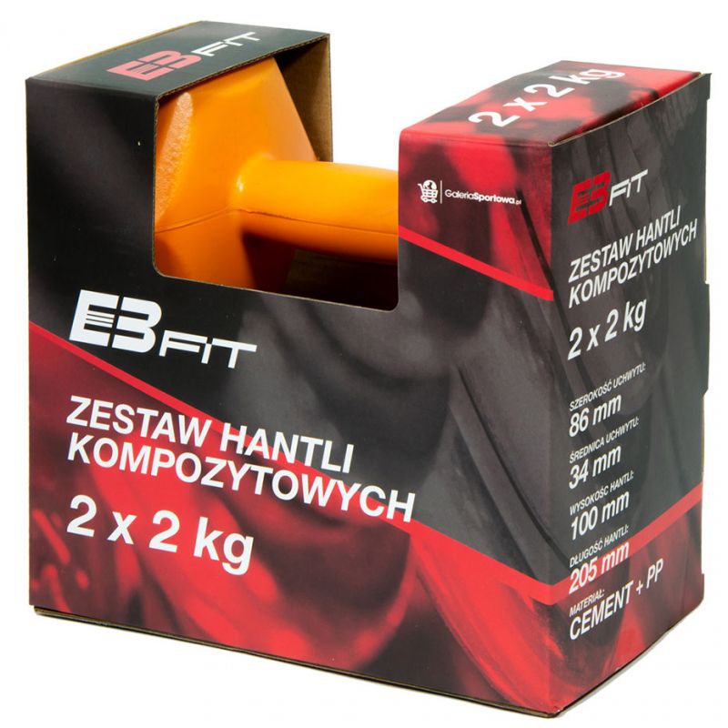 Kompozitni set bučica EB FIT 2x2kg narančasta 1027029