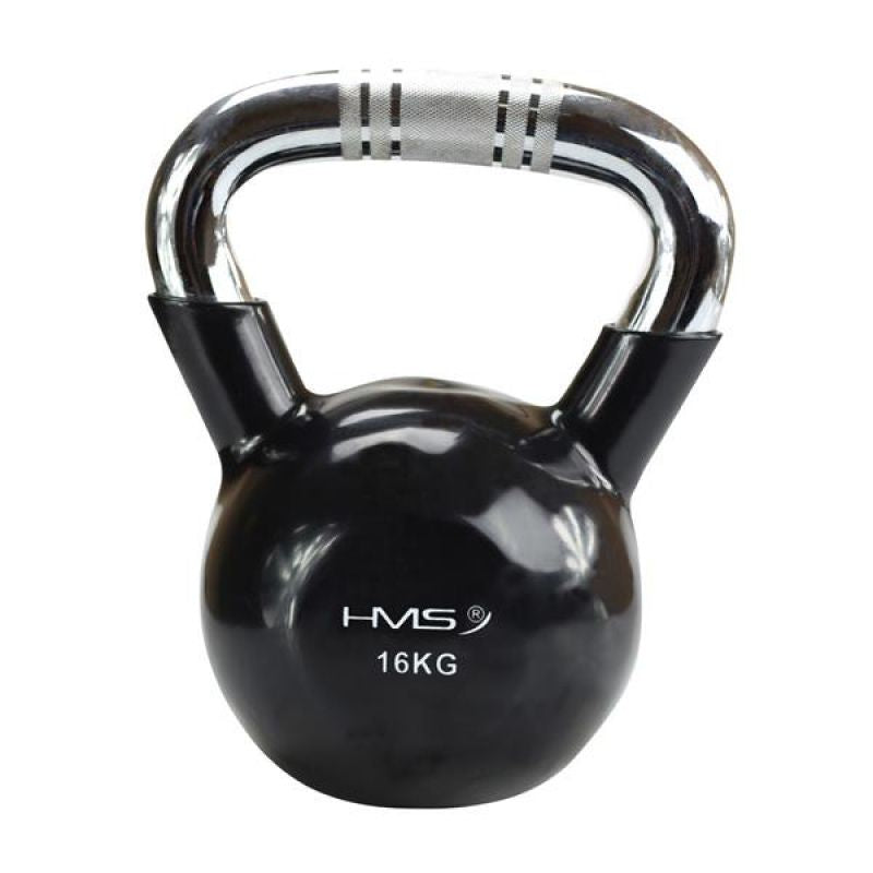 Kettlebell HMS KTC20 BLACK nazubljena ručka od lijevanog željeza