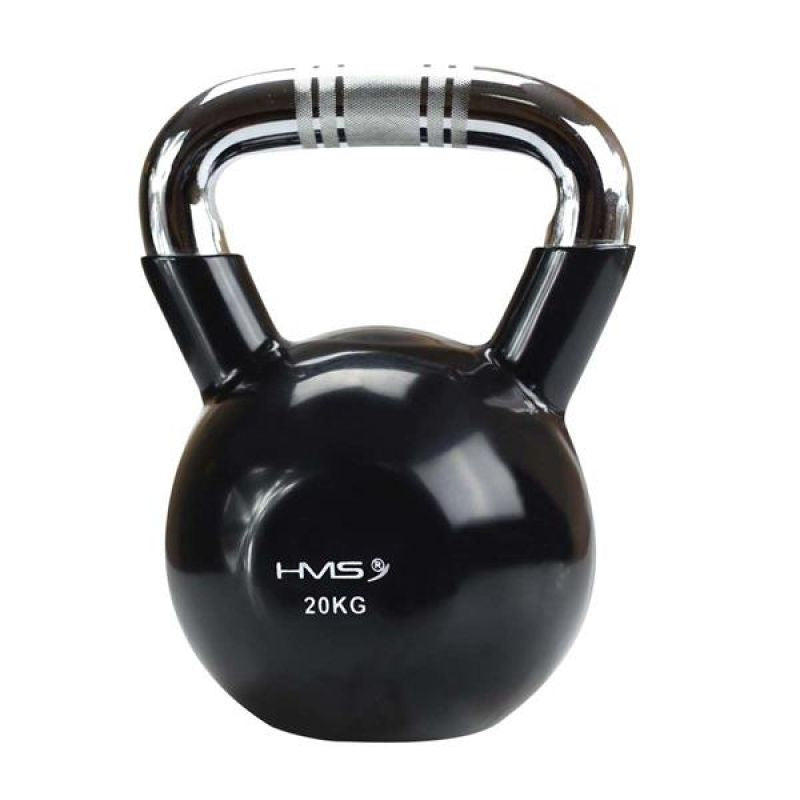 Kettlebell HMS KTC20 BLACK nazubljena ručka od lijevanog željeza