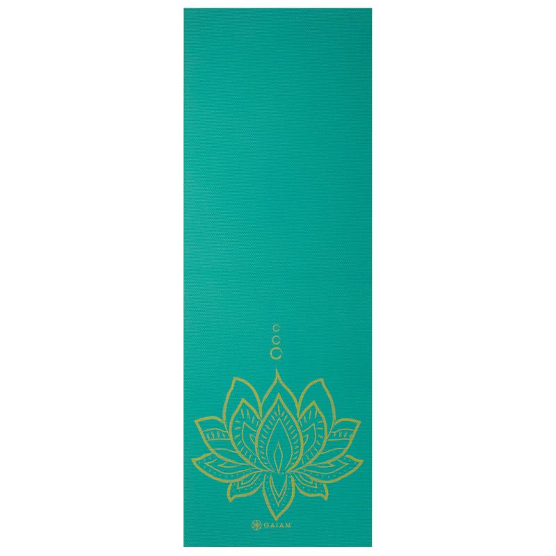 Dvostrana prostirka za jogu GAIAM Turquoise Lotus 6 MM 62344