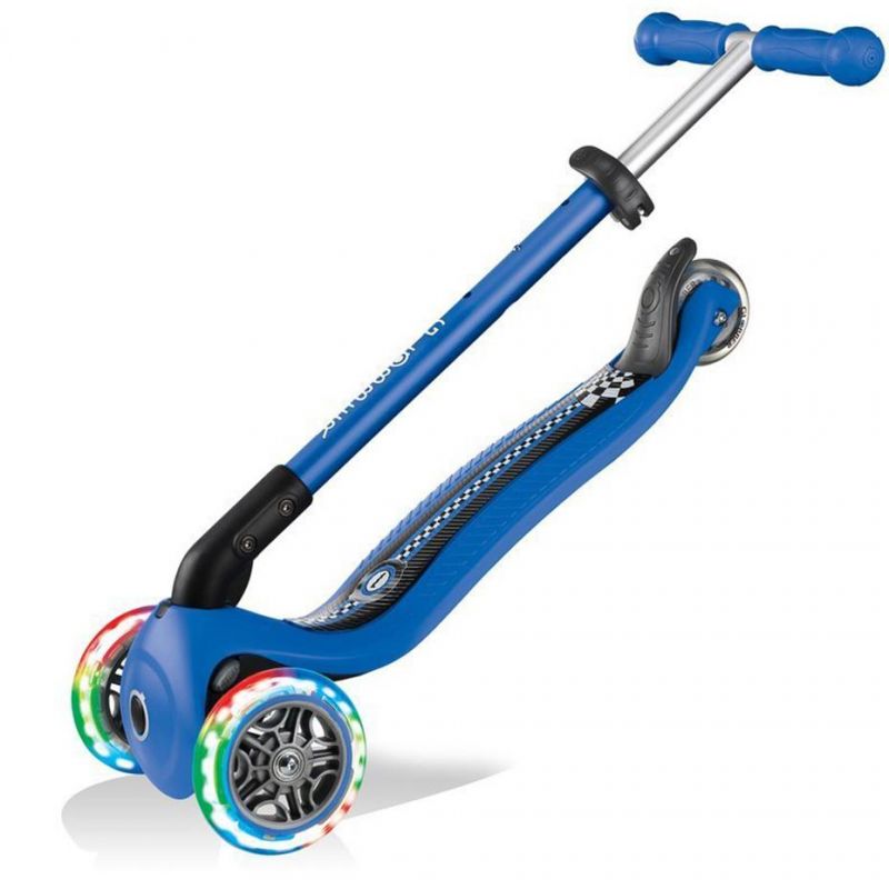 Skuter 3 kolesa Smj Globber Primo Foldable Lights Racing Jr 434-100