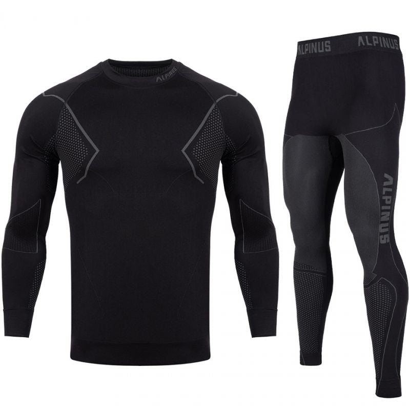 Alpinus Active Base Layer Set termoaktivnog donjeg rublja crna i siva M GT43257
