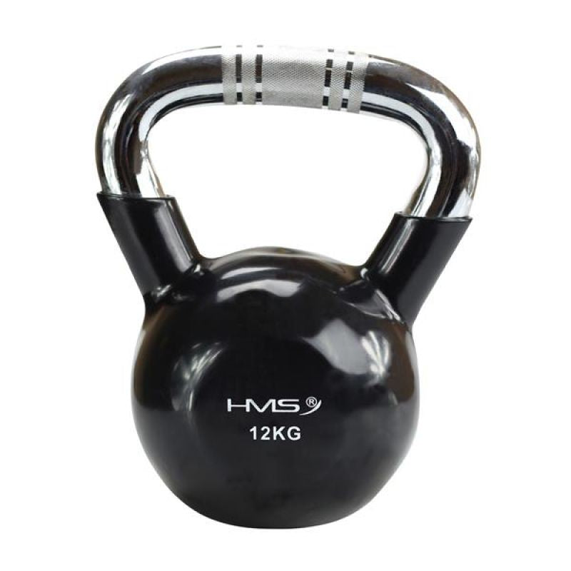 Kettlebell ručka od lijevanog željeza kromirana HMS KTC16 BLACK