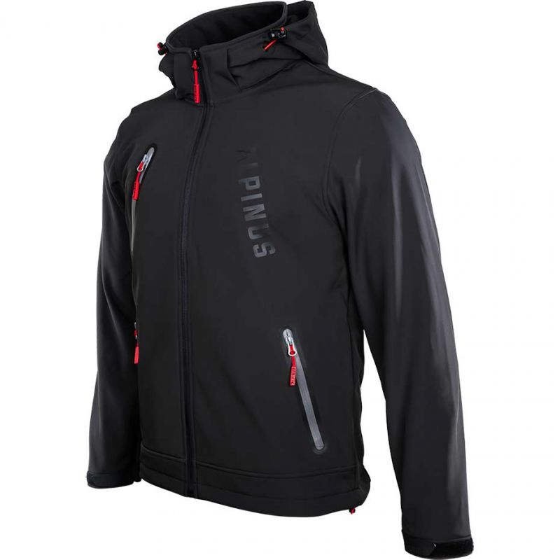 Alpinus Denali softshell jacket black M BR43381