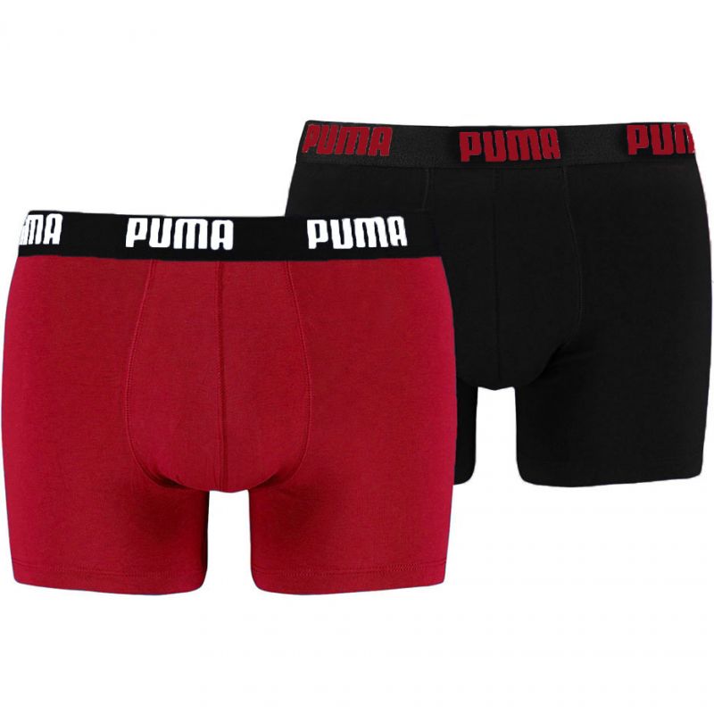 Muške bokserice Puma Basic Boxer 2P crveno crne 521015001 786